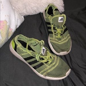 Neon LIME GREEN Adidas Shoes 👟